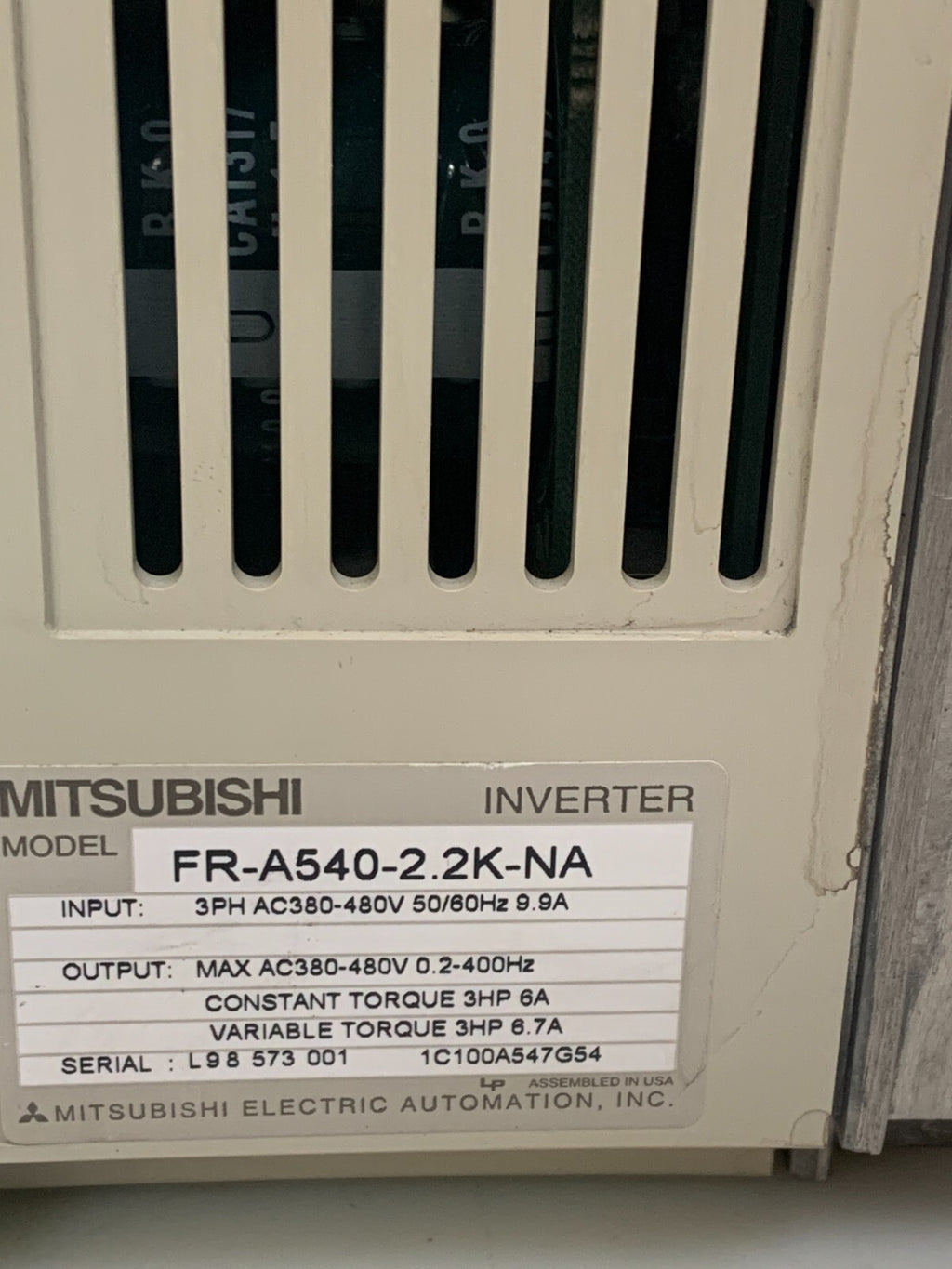 Mitsubishi A500 Inverter FR-A540-2.2K-NA