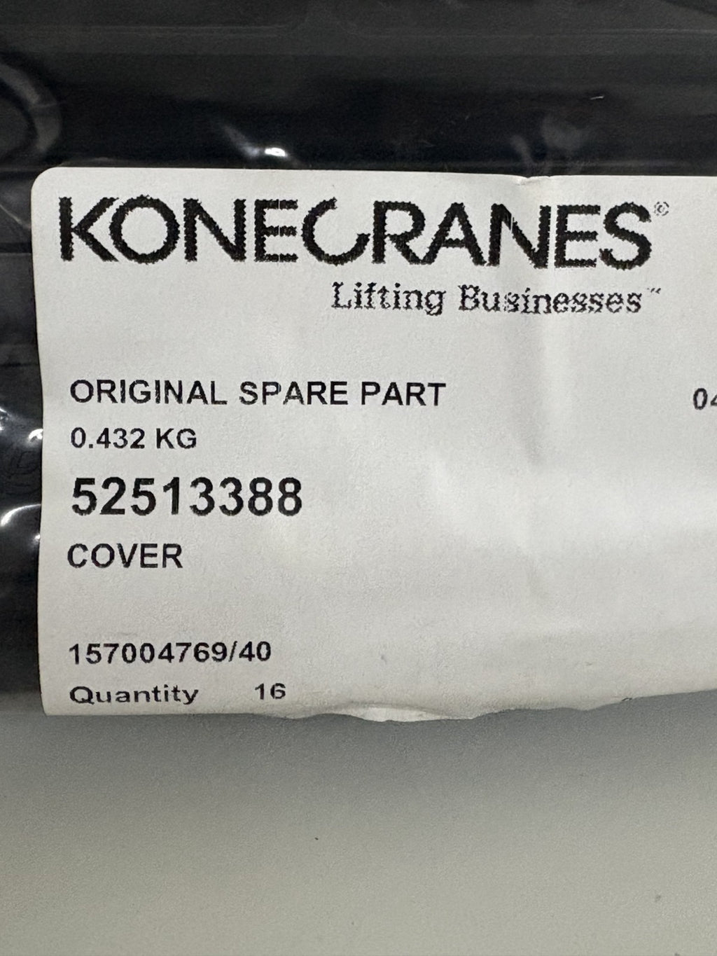 LOT OF 16 KONECRANES COVER 52513388
