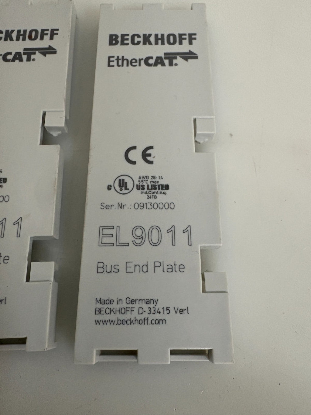 LOT OF 3 BECKHOFF BUS END PLATE EL9011