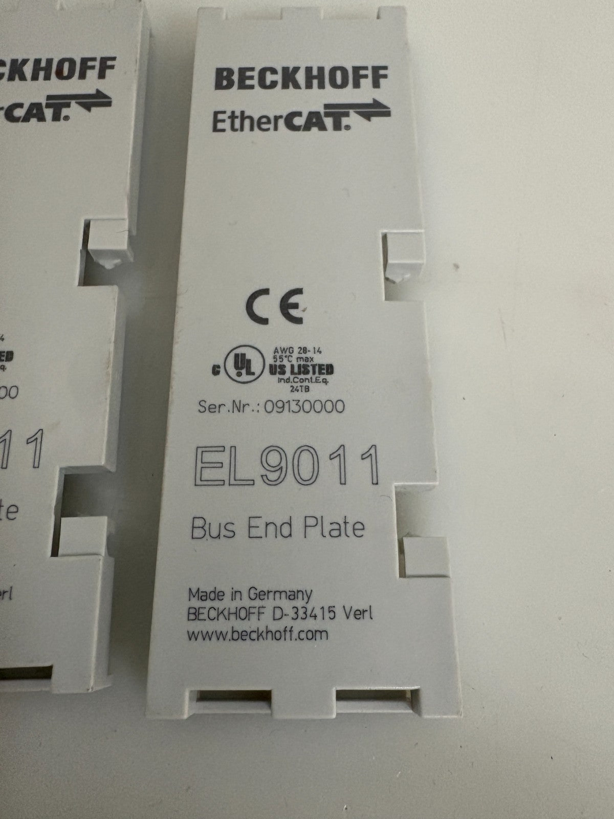 LOT OF 3 BECKHOFF BUS END PLATE EL9011