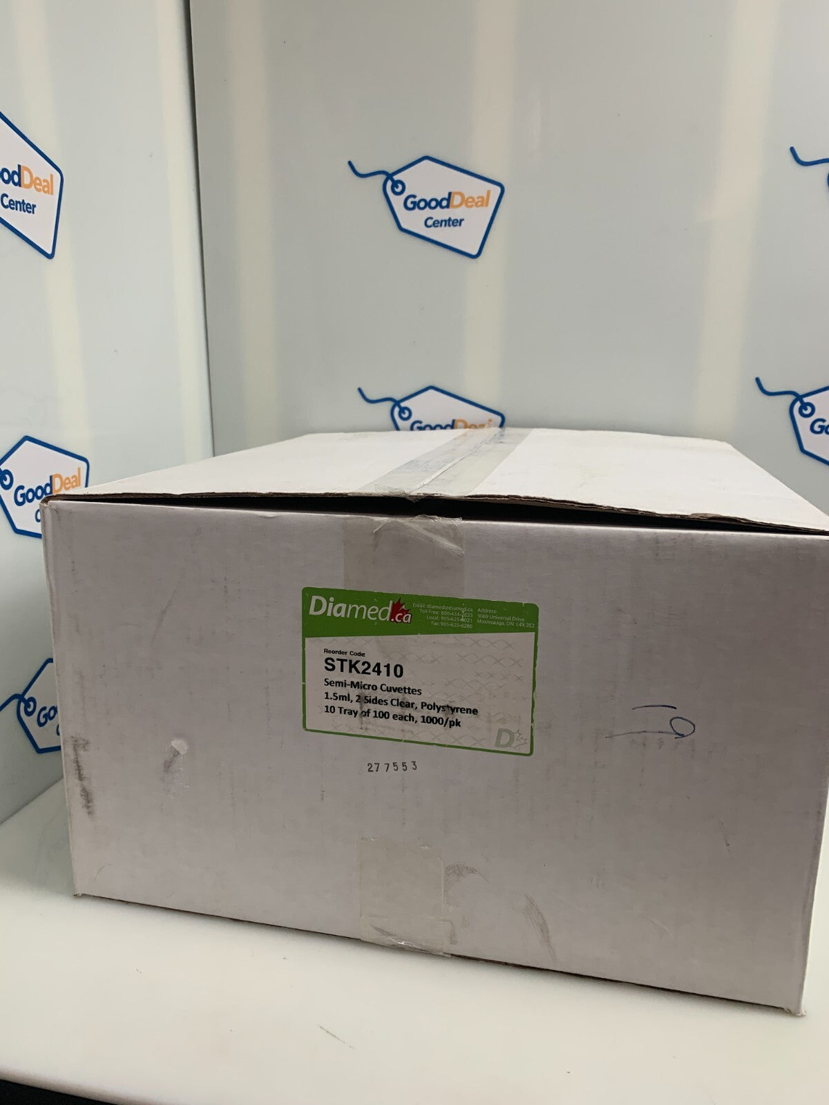 Diamed.ca STK2410 1.5ml 2 sides Clear Semi Micro Cuvettes 10x100/pk0