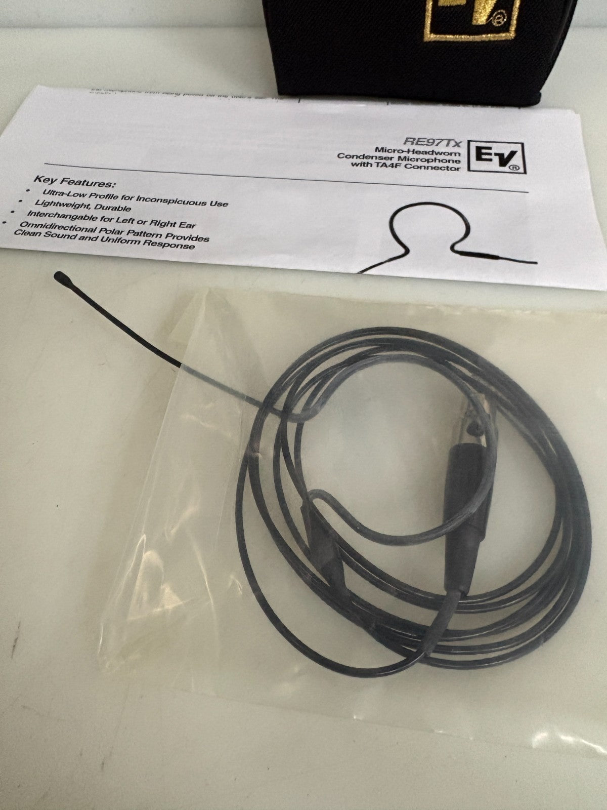 EV MICRO-HEADWORN CONDENSER MICROPHONE RE97TX W/TA4F