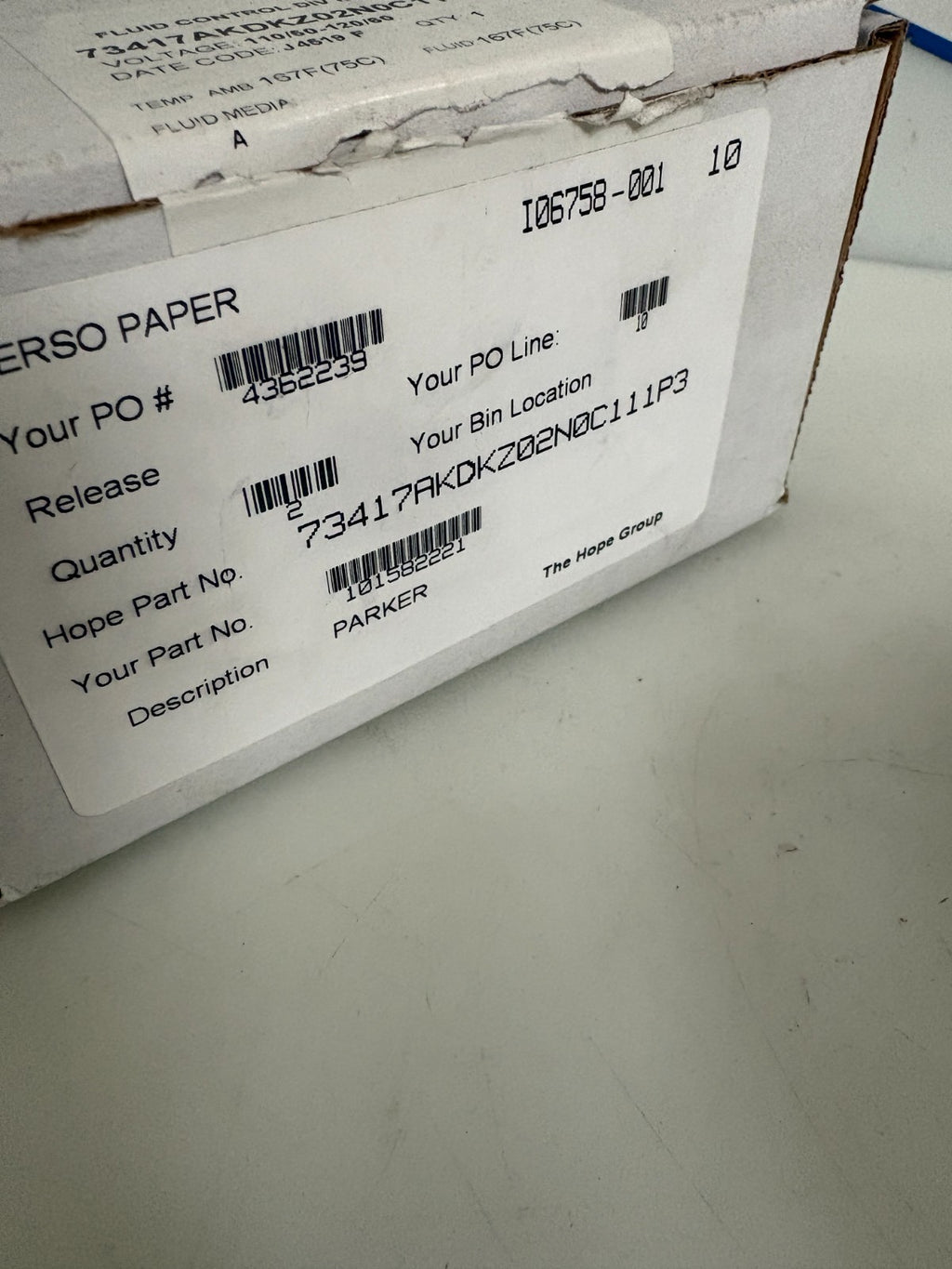 PARKER SOLENOID VALVE FLUID CONTROL 73417AKDKZ02NOC111P3 #U40008