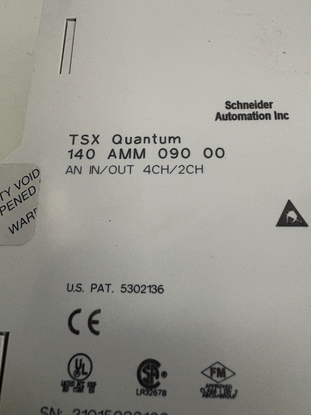SCHNEIDER TSX QUANTUM ANALOG I/O 4CH/2CH 140 AMM 090 003