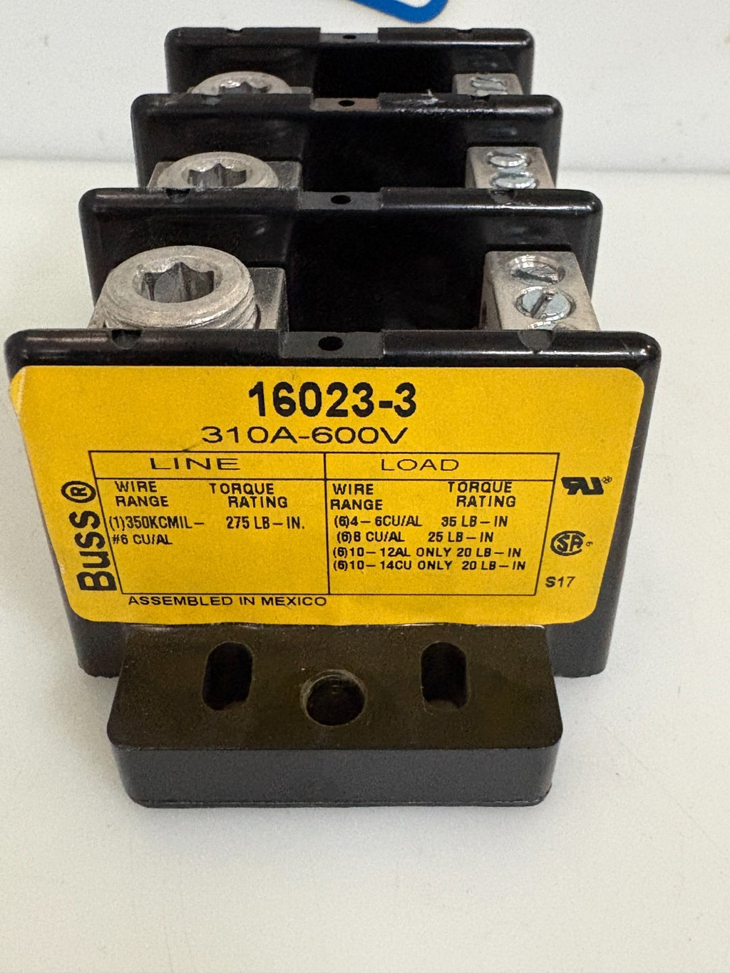 BUSSMAN COOPER BUSS FUSE BLOCK 16023-3 2