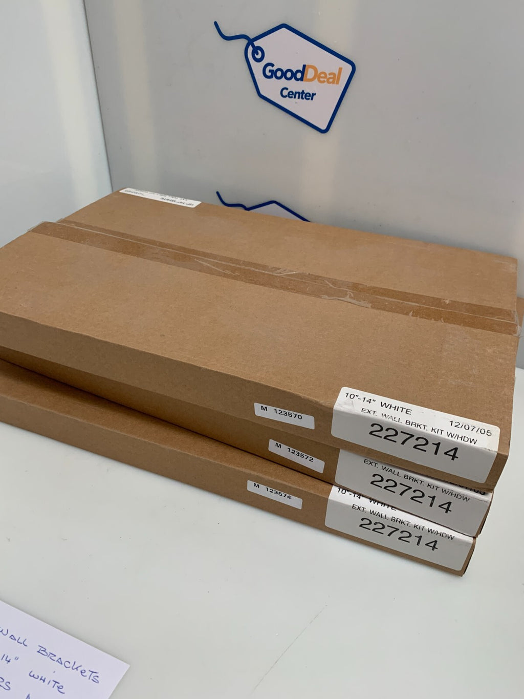 DRAPER  Wall Brackets  75LBS  10''-14''     227214   (Lot of 3 Pairs)