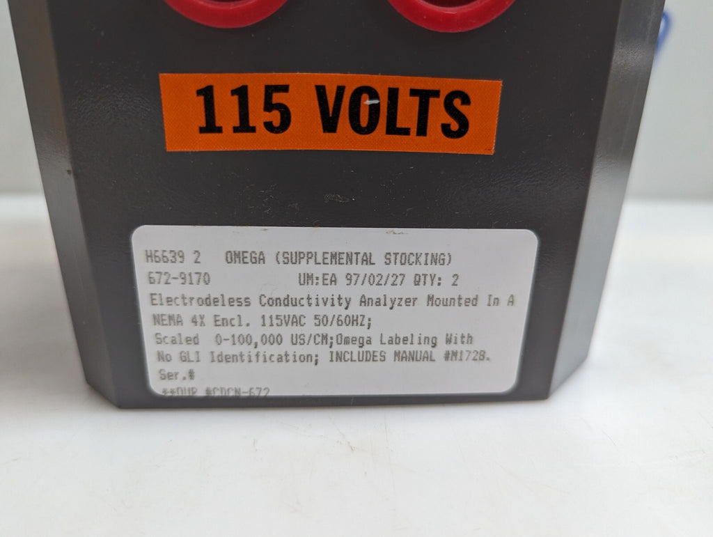 Omega Engineering Conductivity Analyser CDCN-672, 115 Volts