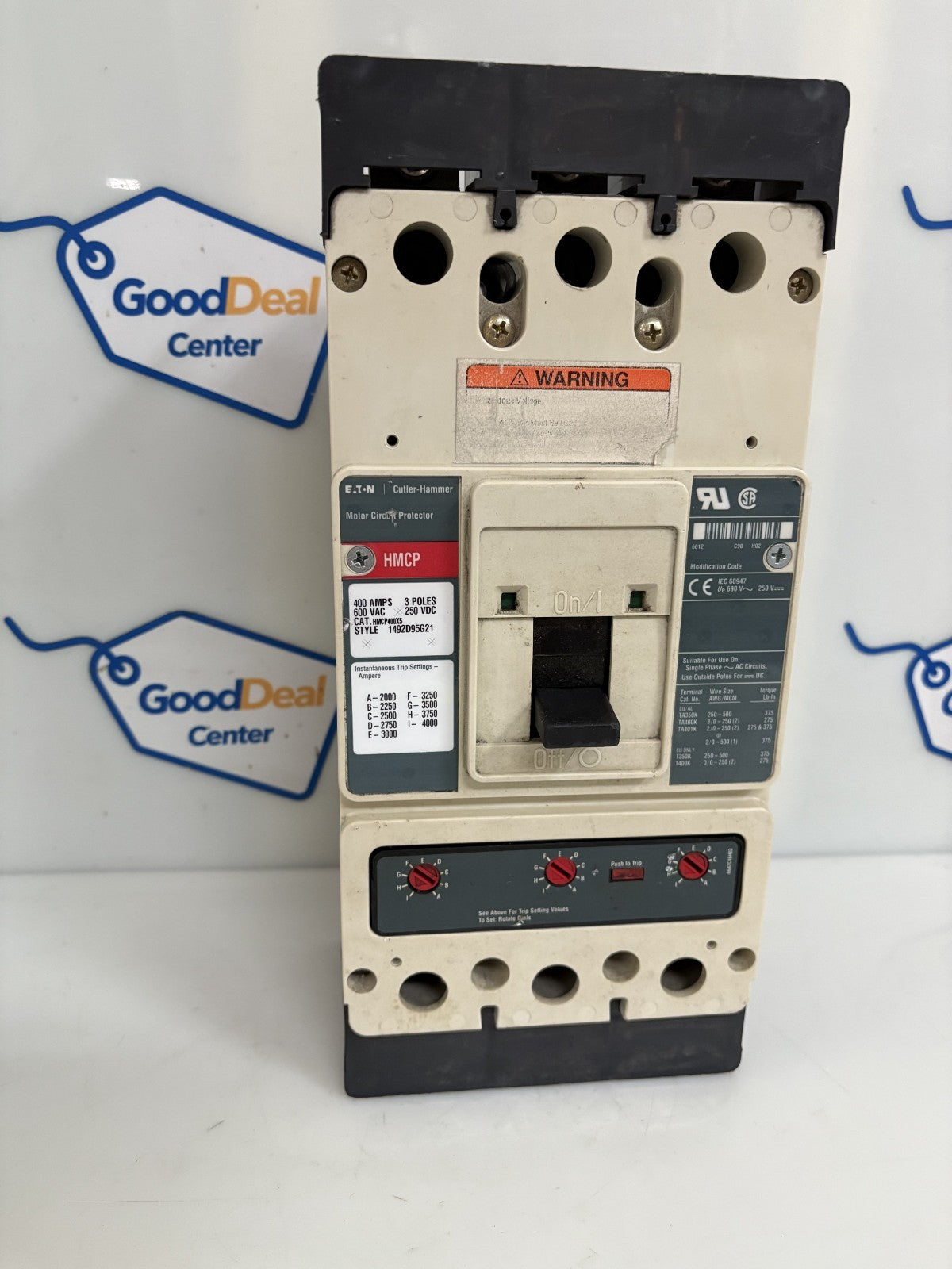 EATON CUTTLER HAMMER HMCP CIRCUIT BREAKER MOTOR PROTECTOR 1492 D95G210