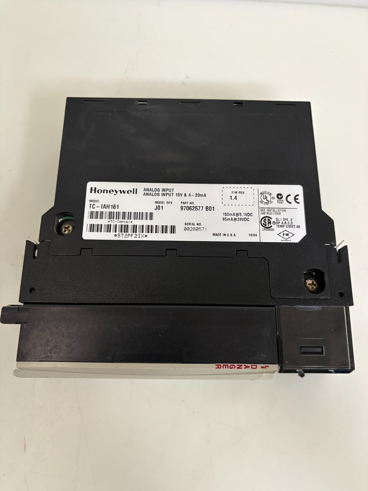HONEYWELL ANALOG INPUT TC-IAH161 J01 #97062577 B01