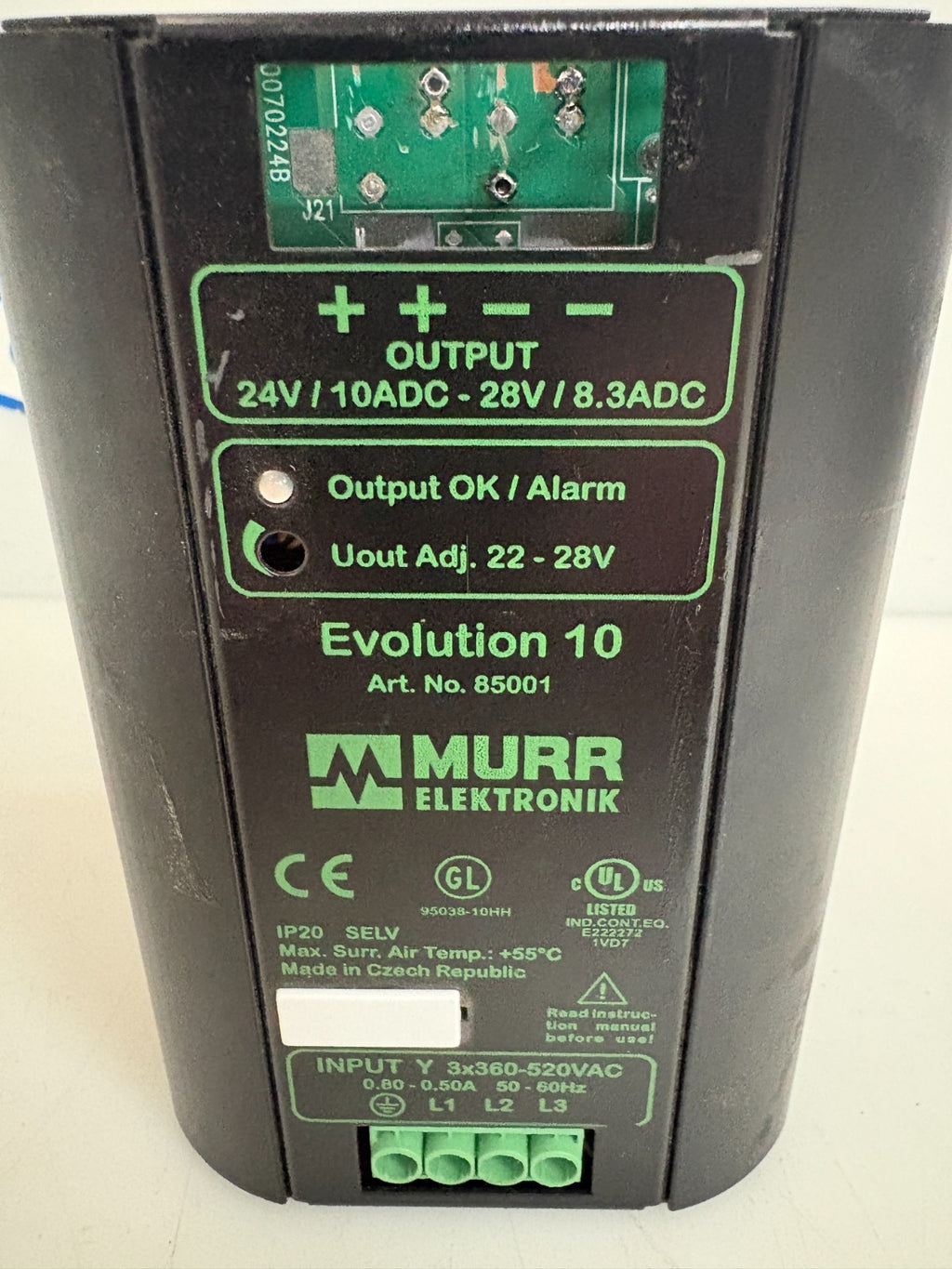 MURR ELEKTRONIK EVOLUTION 10 POWER SUPPLY #85001 1