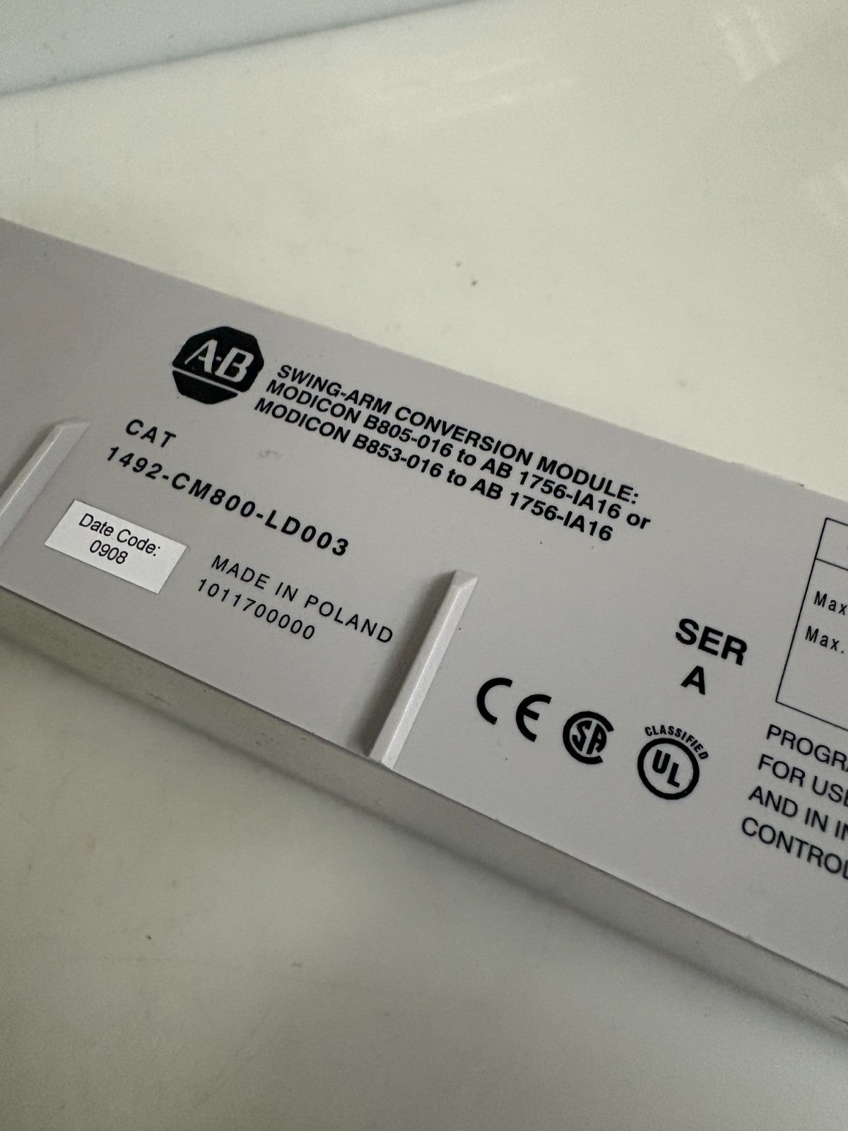 ALLEN BRADLEY PLC WIRING SYSTEM 1492-CM800-LD0033