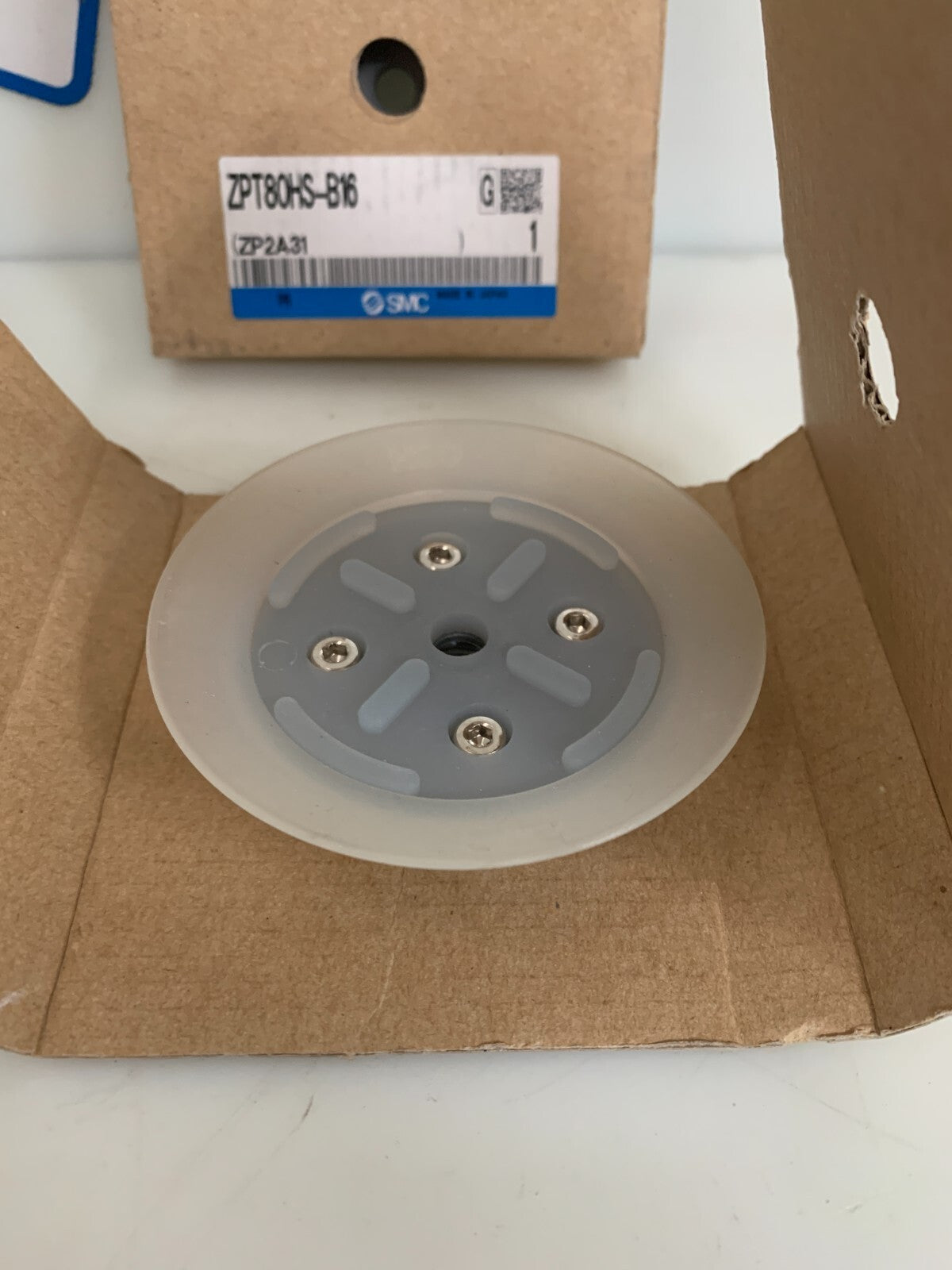 LOT OF 4  SMC PNEUMATIC VACUUM PAD SUCTION CUPS ZPT80HS-B161