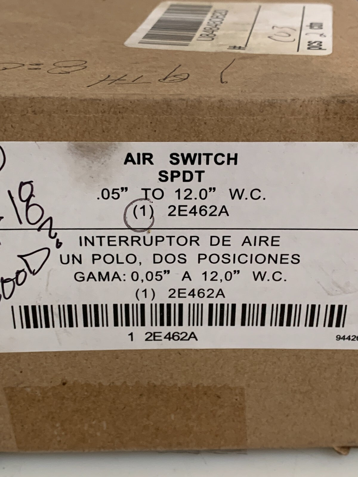 DAYTON PRESSURE SWITCH 2E462 A NEW IN BOX OLD STOCK