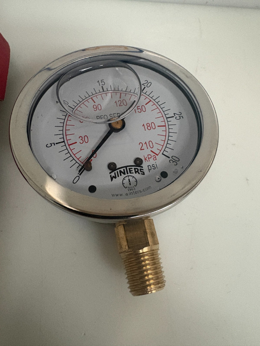 WINTERS 2.5" PRESSURE GAUGE 0-30 PSI #PFQ 802