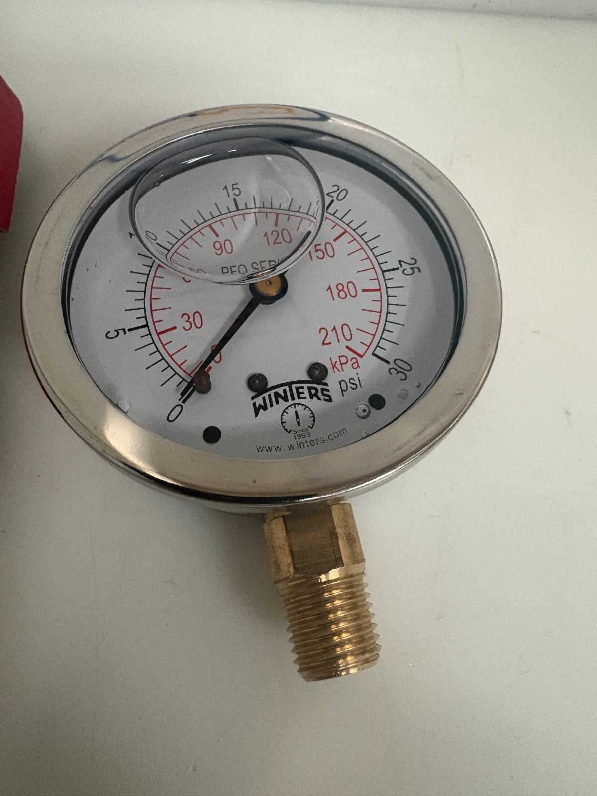 WINTERS 2.5" PRESSURE GAUGE 0-30 PSI #PFQ 802