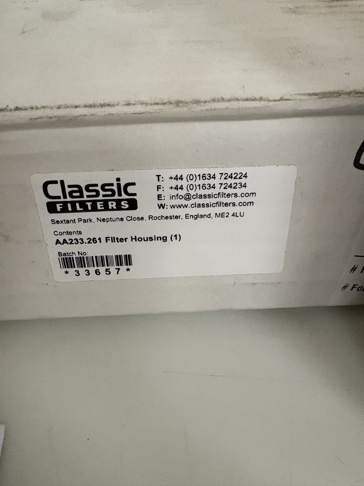CLASSIC FILTERS FILTER HOUSING AA 233.2611