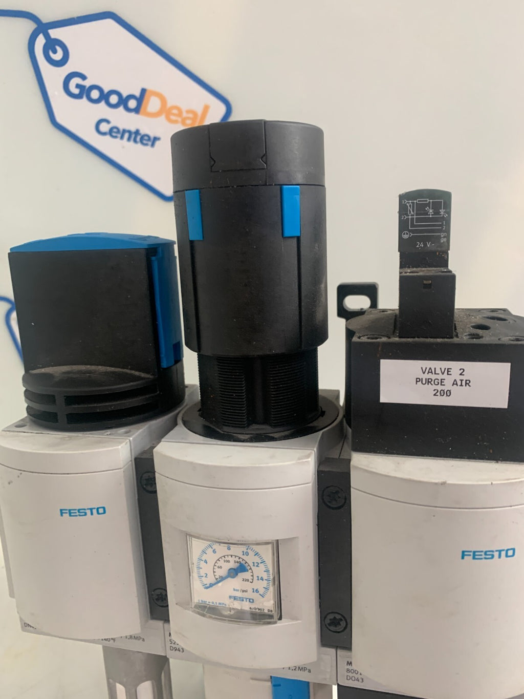 Festo Pneumatic MS6-EM1-1/2-S + MS6-LFR-1/2-D7-E-R-M-AS + MS6-SV-1/2-10V24-51