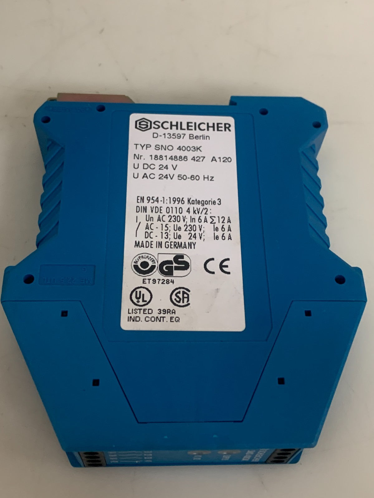 SCHLEICHER SAFETY RELAY SNO 4003K