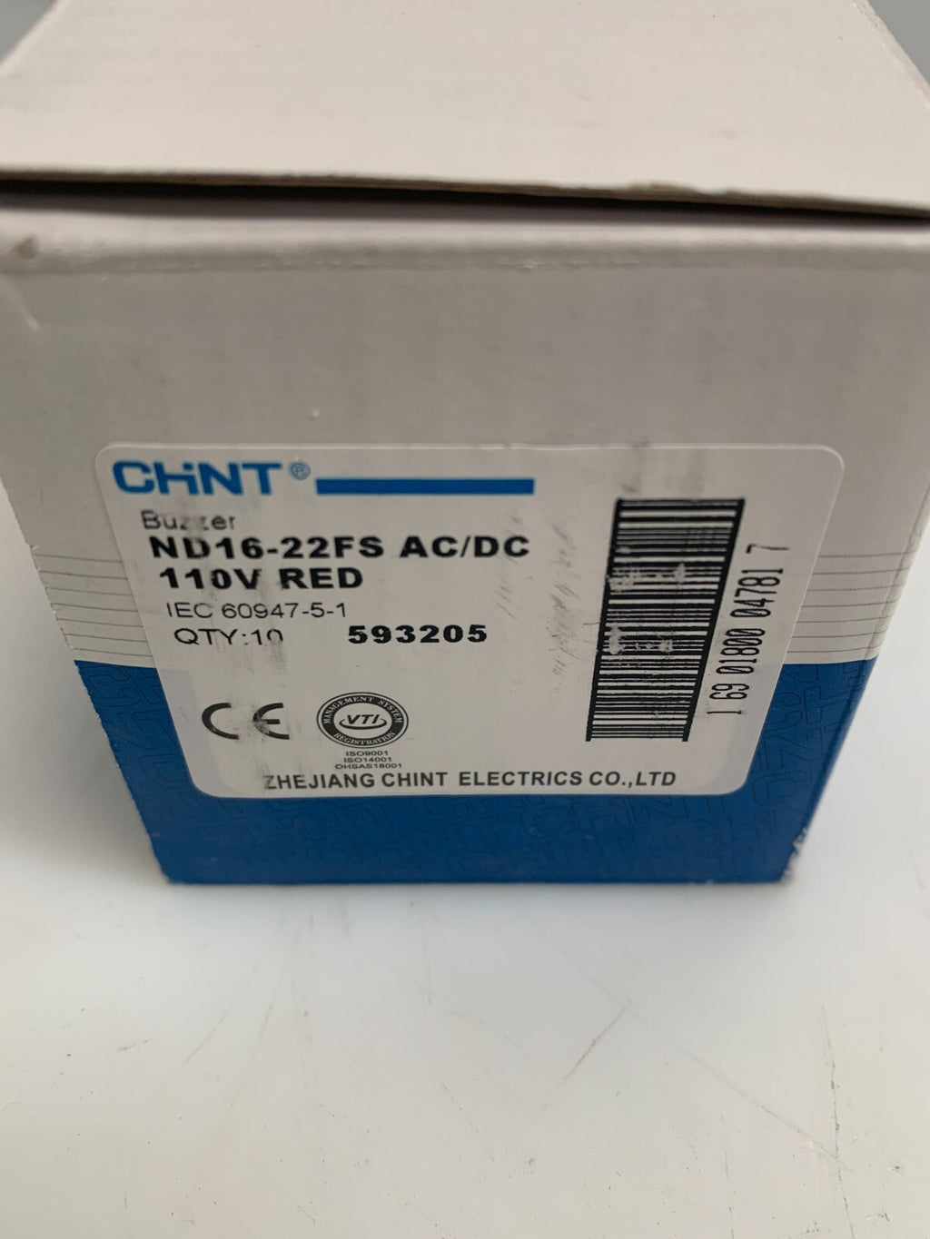 Lot of 9 Chint ND16-22FS indicator light Red
