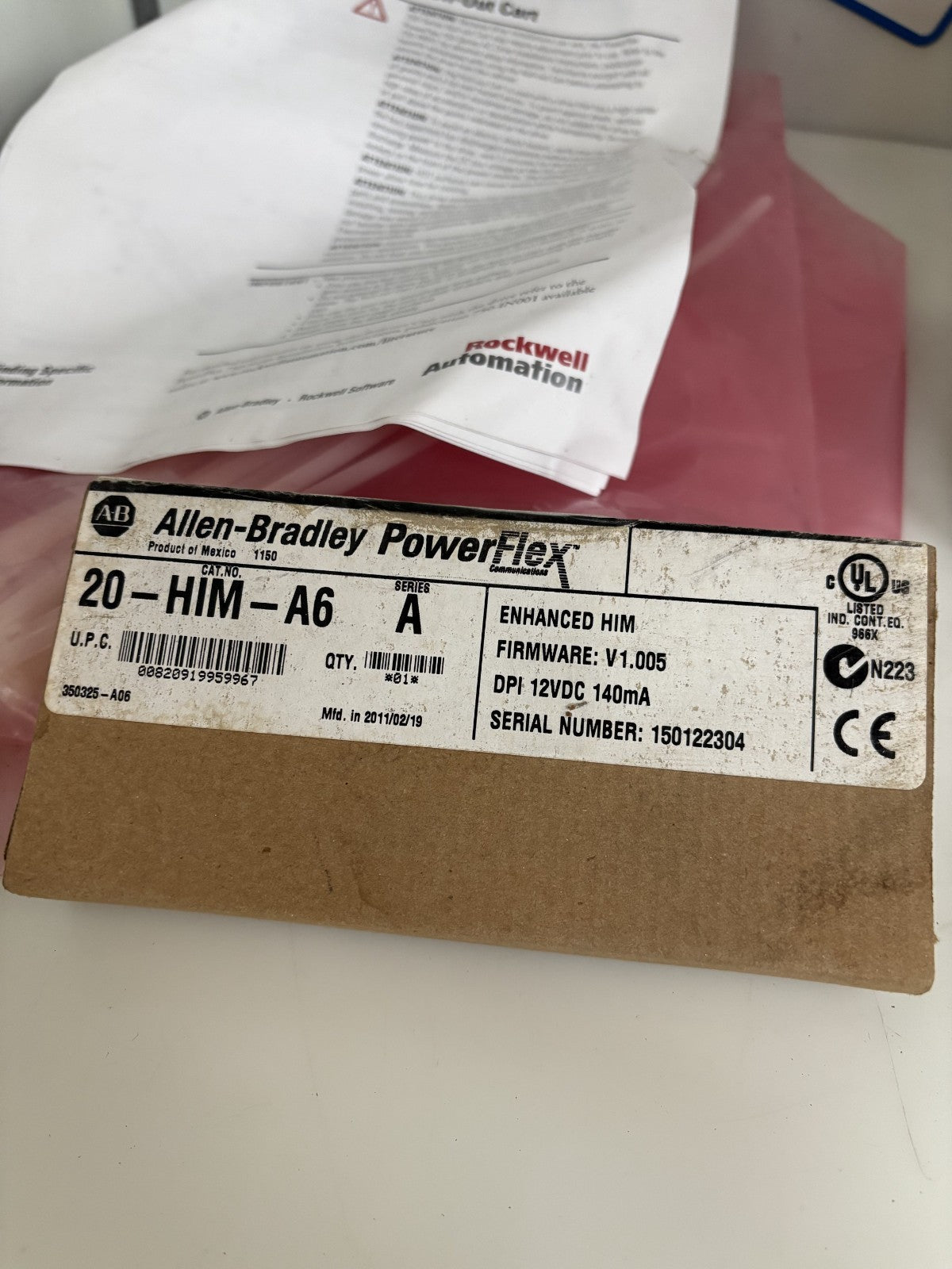 ALLEN BRADLEY POWER FLEX 755 PROGRAMMABLE I/O #20-750-POD1-F8