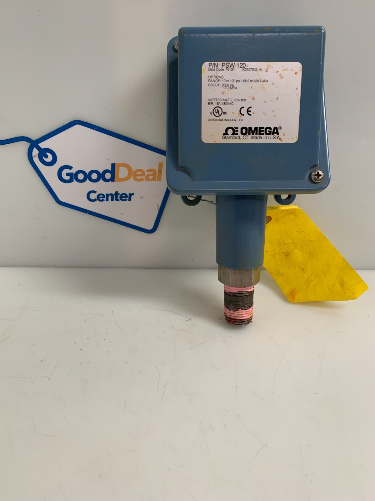 OMEGA PRESSURE SWITCH 10 TO 100 PSI PSW-120