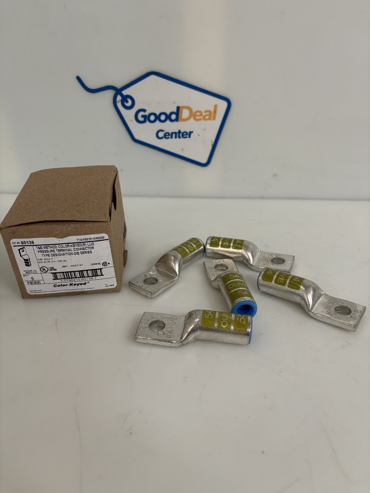 ABB COLOUR KEYED LUG PRESSURE TERMINAL CONNECTOR #60136 5 PER BOX