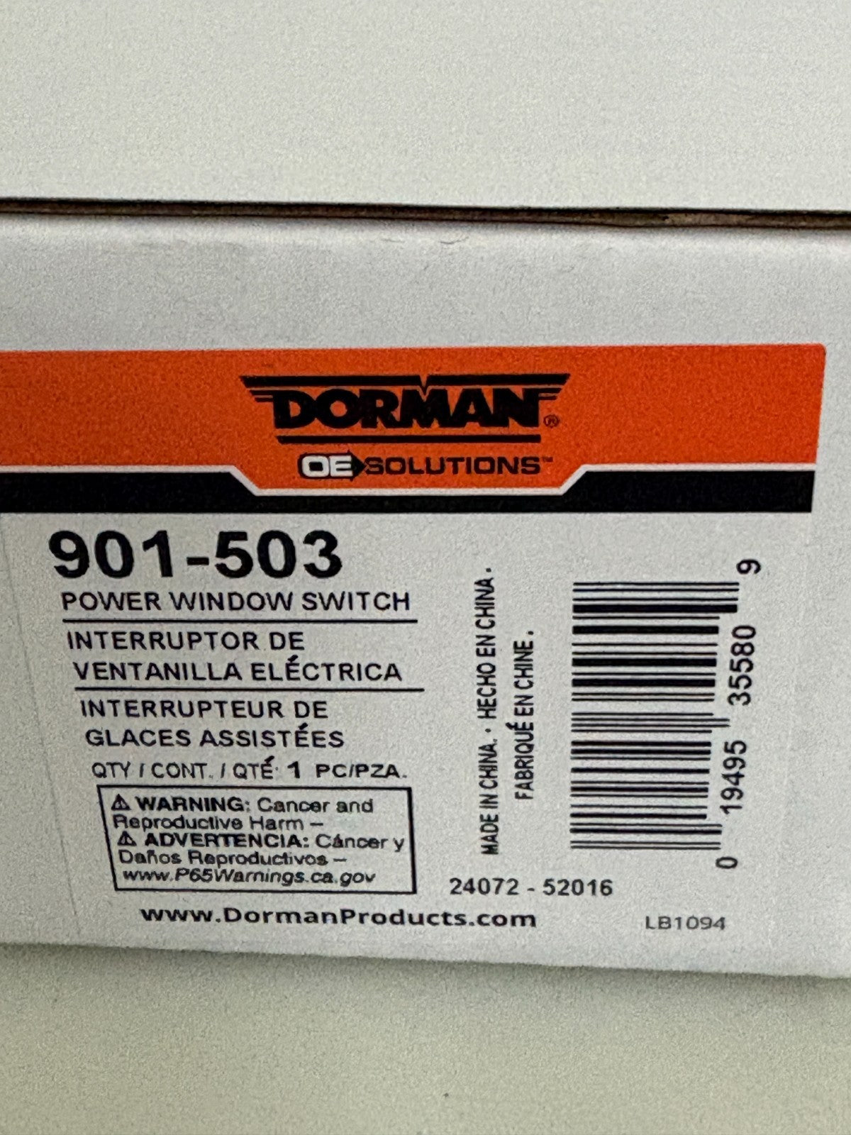 DORMAN POWER WINDOW SWITCH 901-503 3