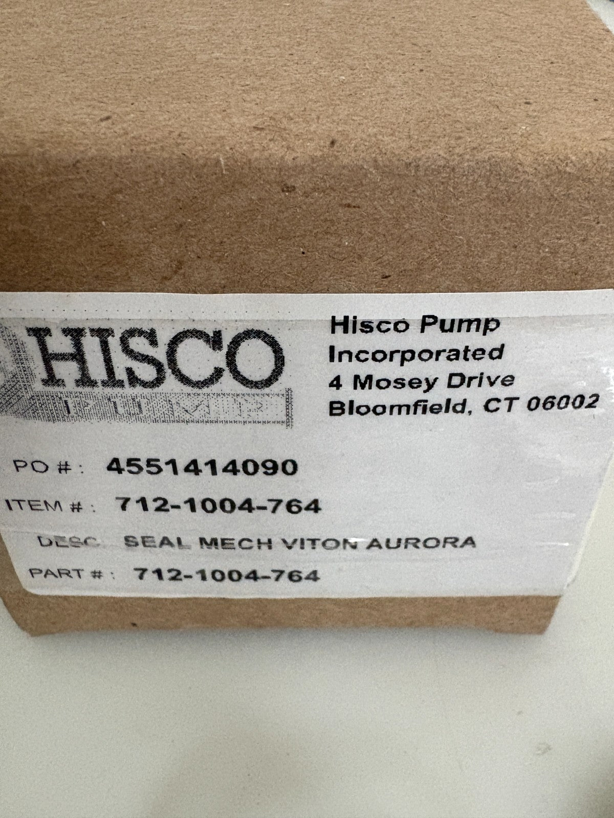 LOT OF 2 HISCO MECHANICAL SEAL MECH VITON AURORA 712-1004-764