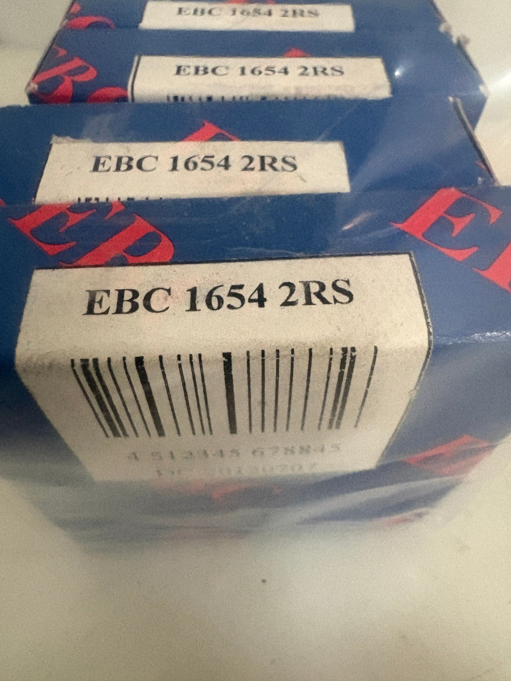 LOT OF 6 EBC RADIAL DEEP GROOVE BALL BEARING 1654 2RS2