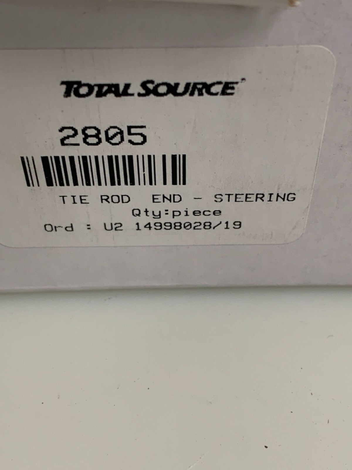 TOTAL SOURCE STEERING TIE ROD END 2805