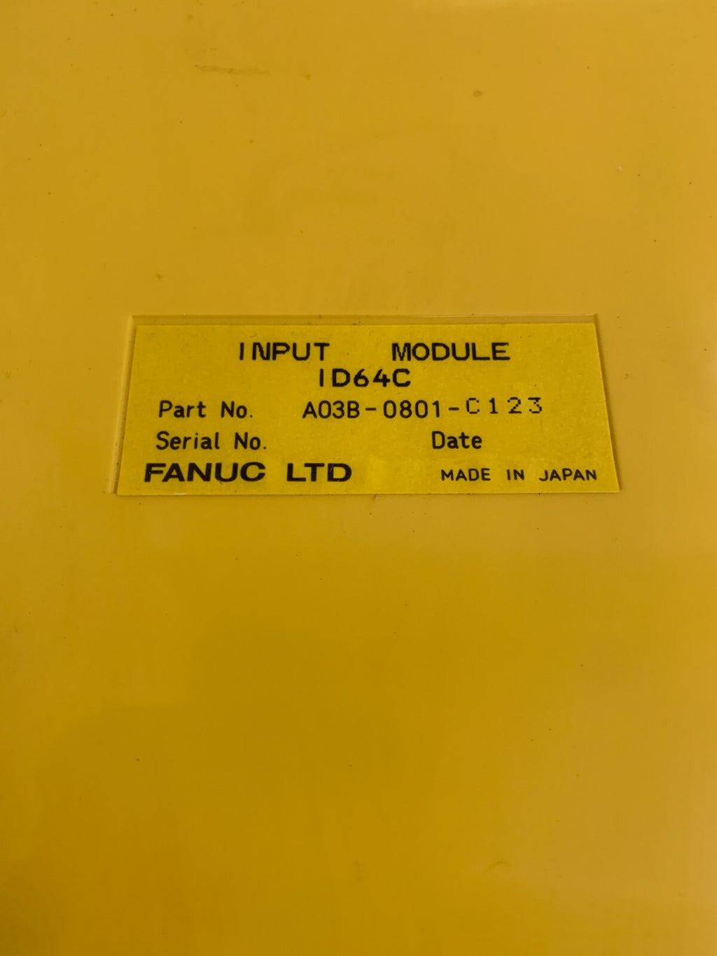 FANUC INPUT MODULE IDG4C A03B-0801-C123