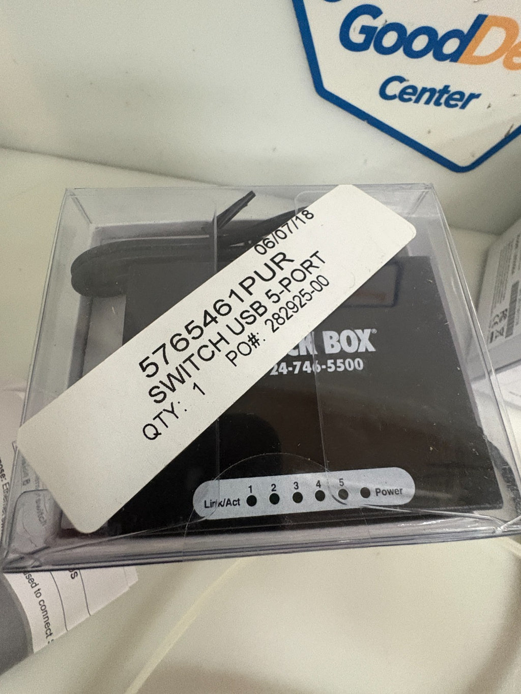 LOT OF 2 BLACK BOX 5 PORT 10/100 ETHERNET SWITCH LBS005A2