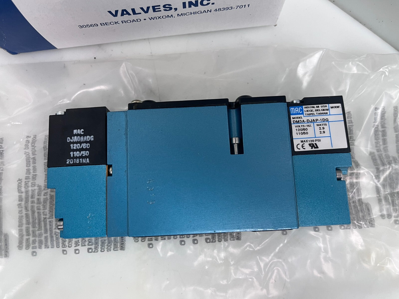 MAC Valves DJAOAADG DM3A-DJAP-1DG solenoid1