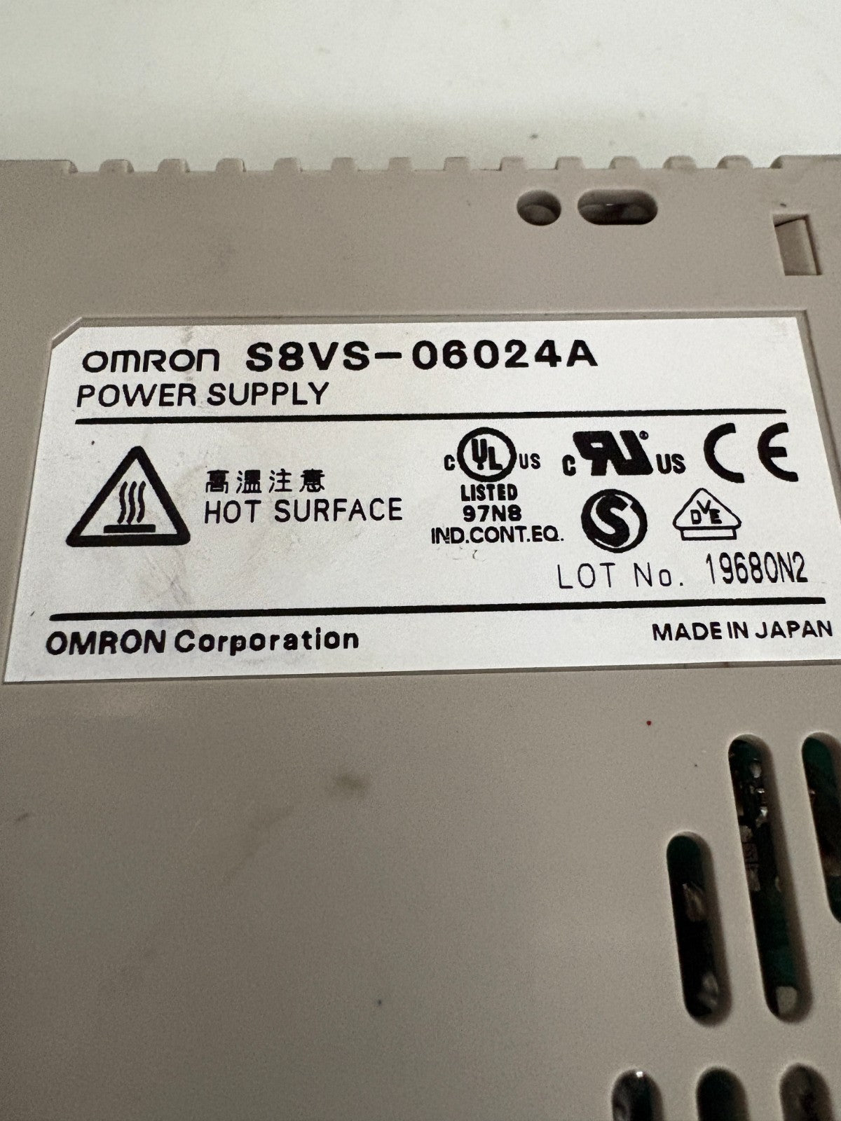 OMRON SWITCHING POWER SUPPLY S8VS-06024A