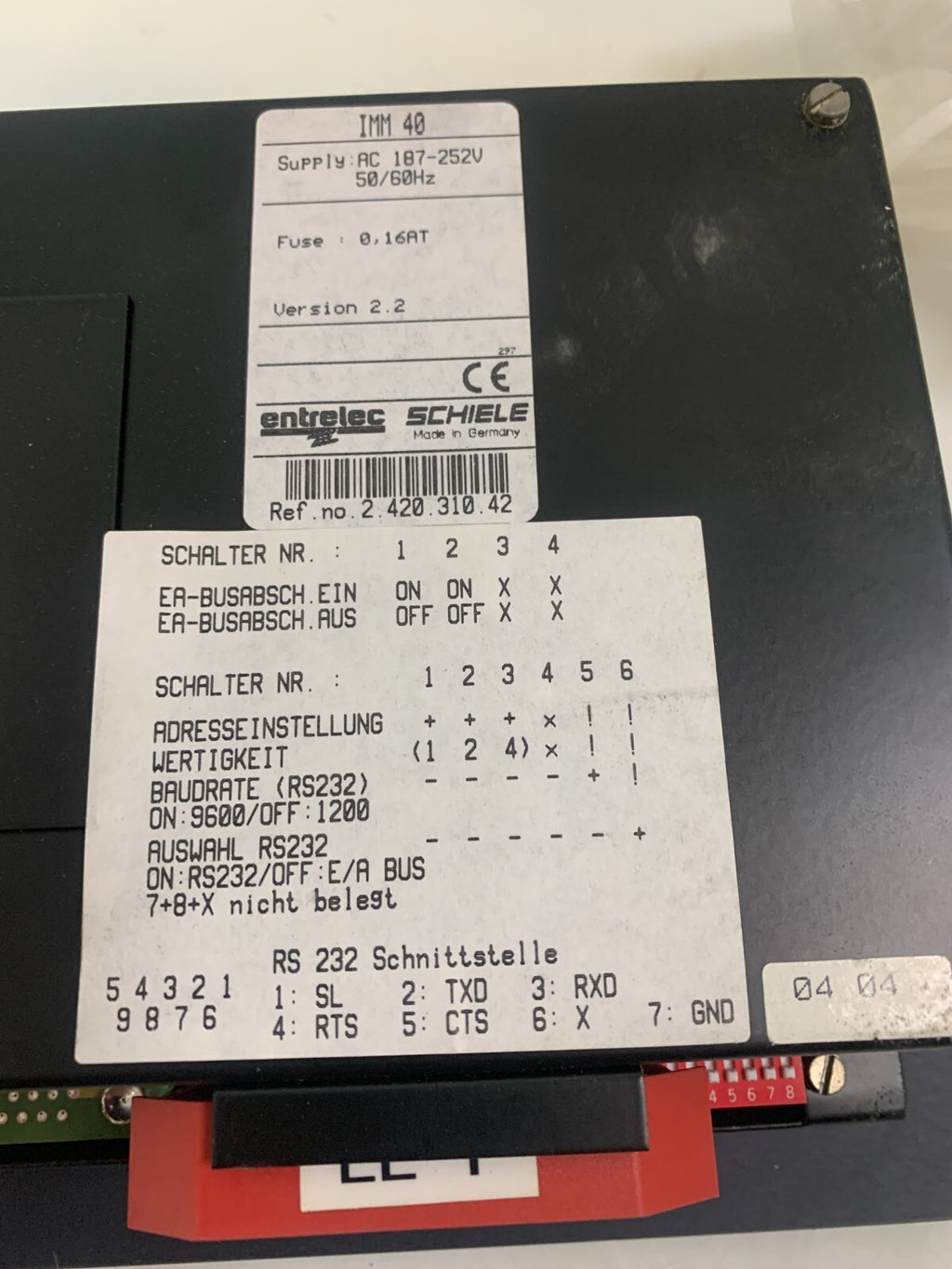 Schiele entrelec IMM40 Display  2.420.310.42