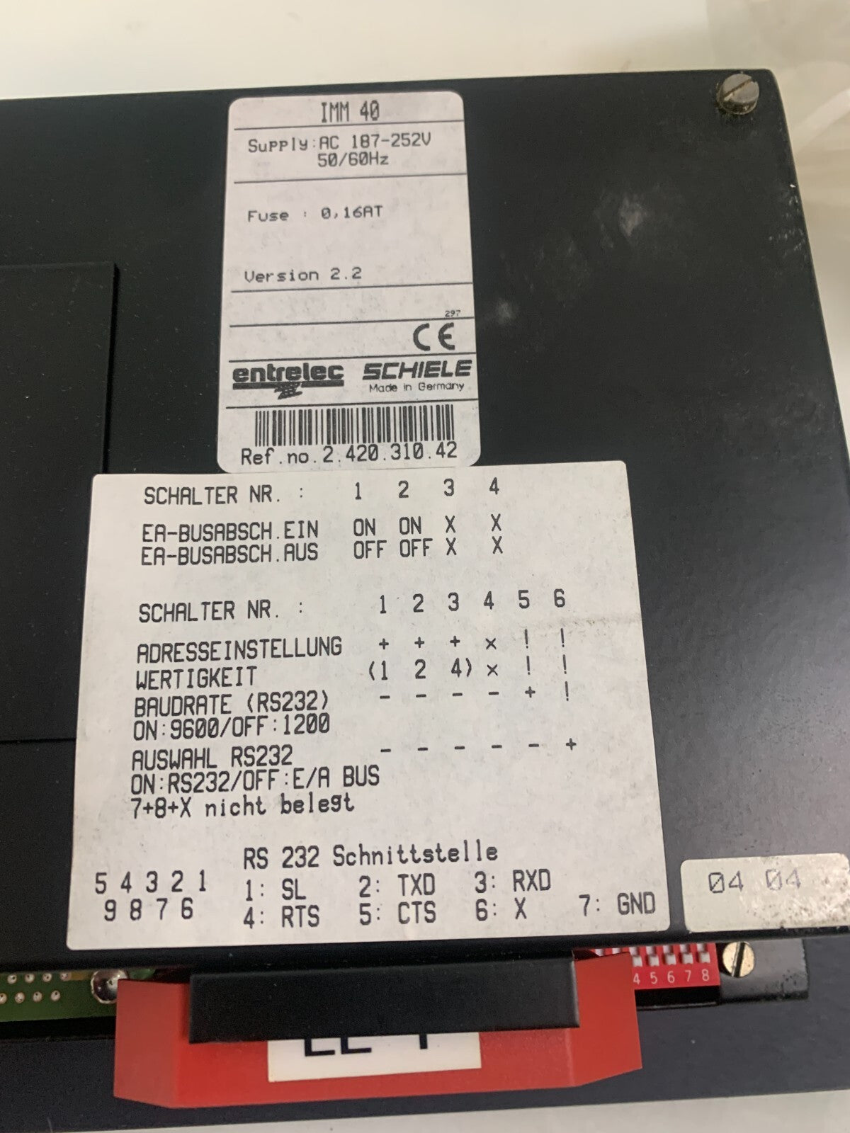 Schiele entrelec IMM40 Display  2.420.310.42