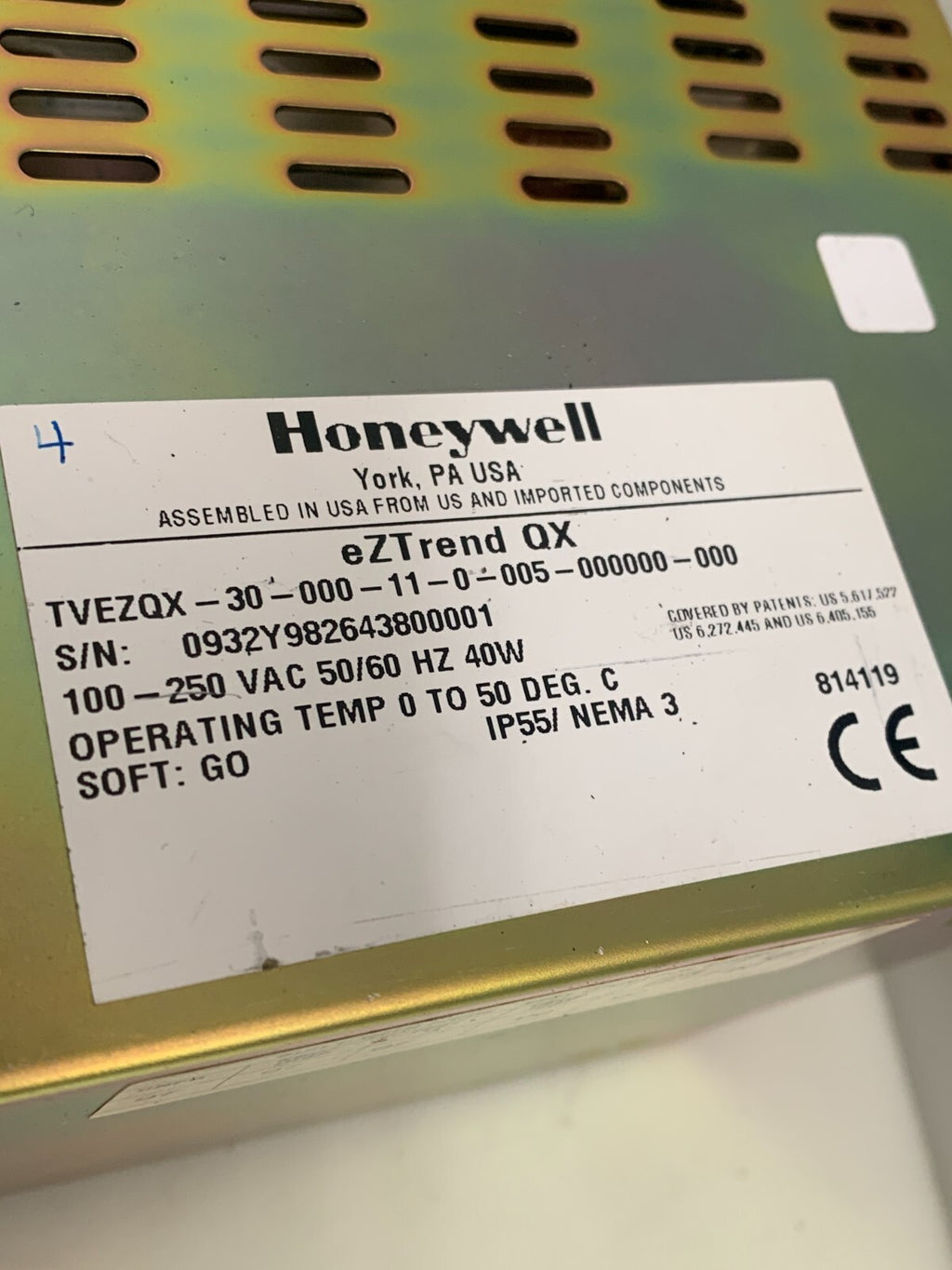 HONEYWELL eZtrendQXe TVEZQX-30-000-11-0-005-000000-000 Paperless Chart Recorder