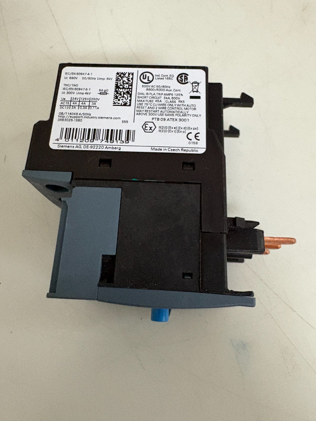SIEMENS OVERLOAD RELAY 3RB3026-1SB03