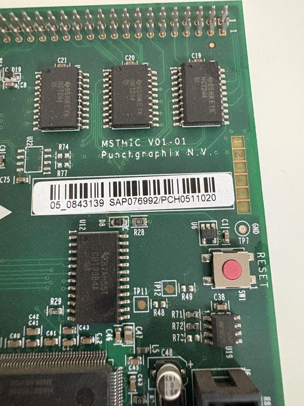 PUNCHGRAPHIX CIRCUIT BOARD MSTMIC V01-01