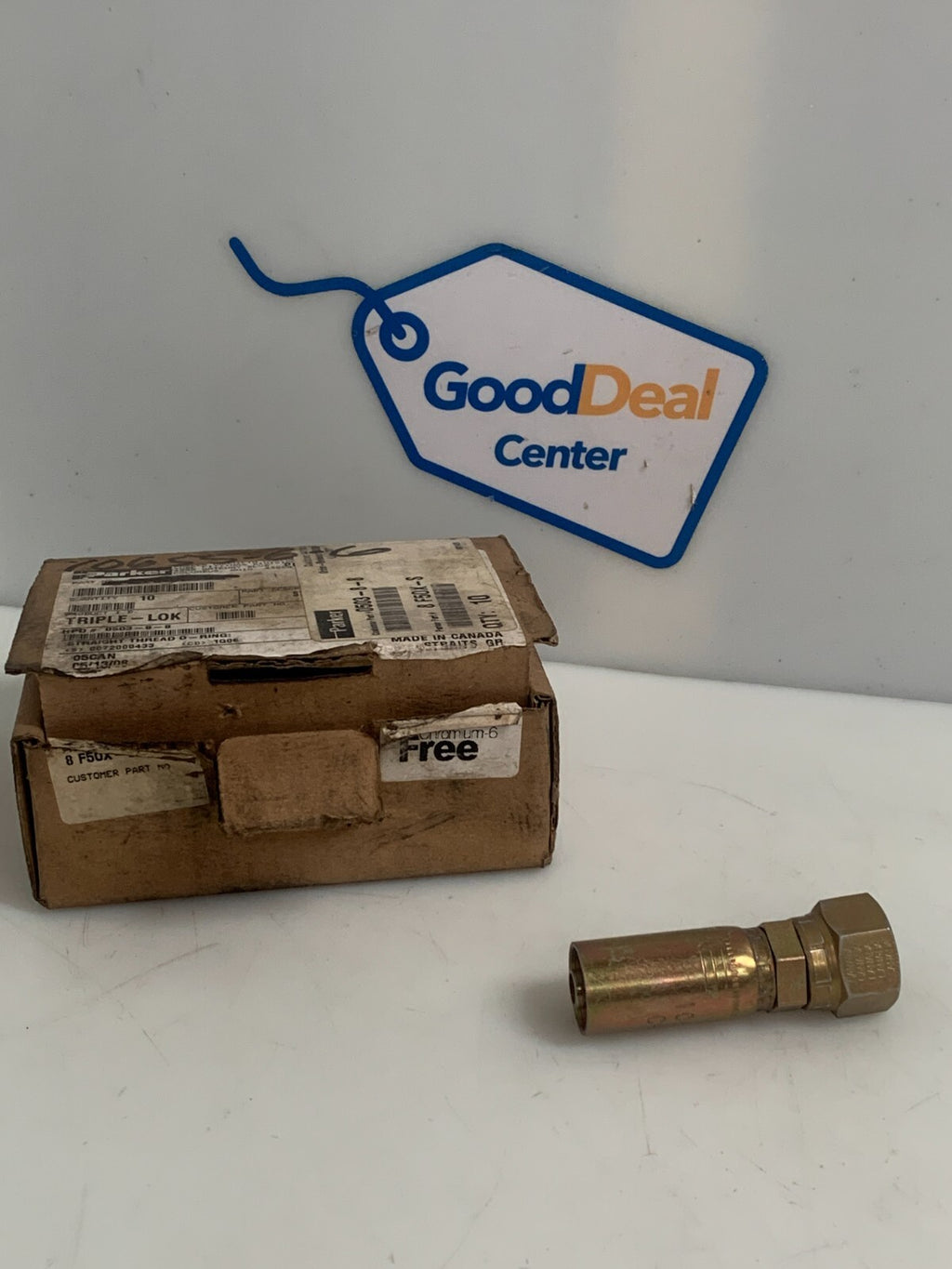 LOT OF 3 PARKER CRIMP ON FITTING 10655-8-60