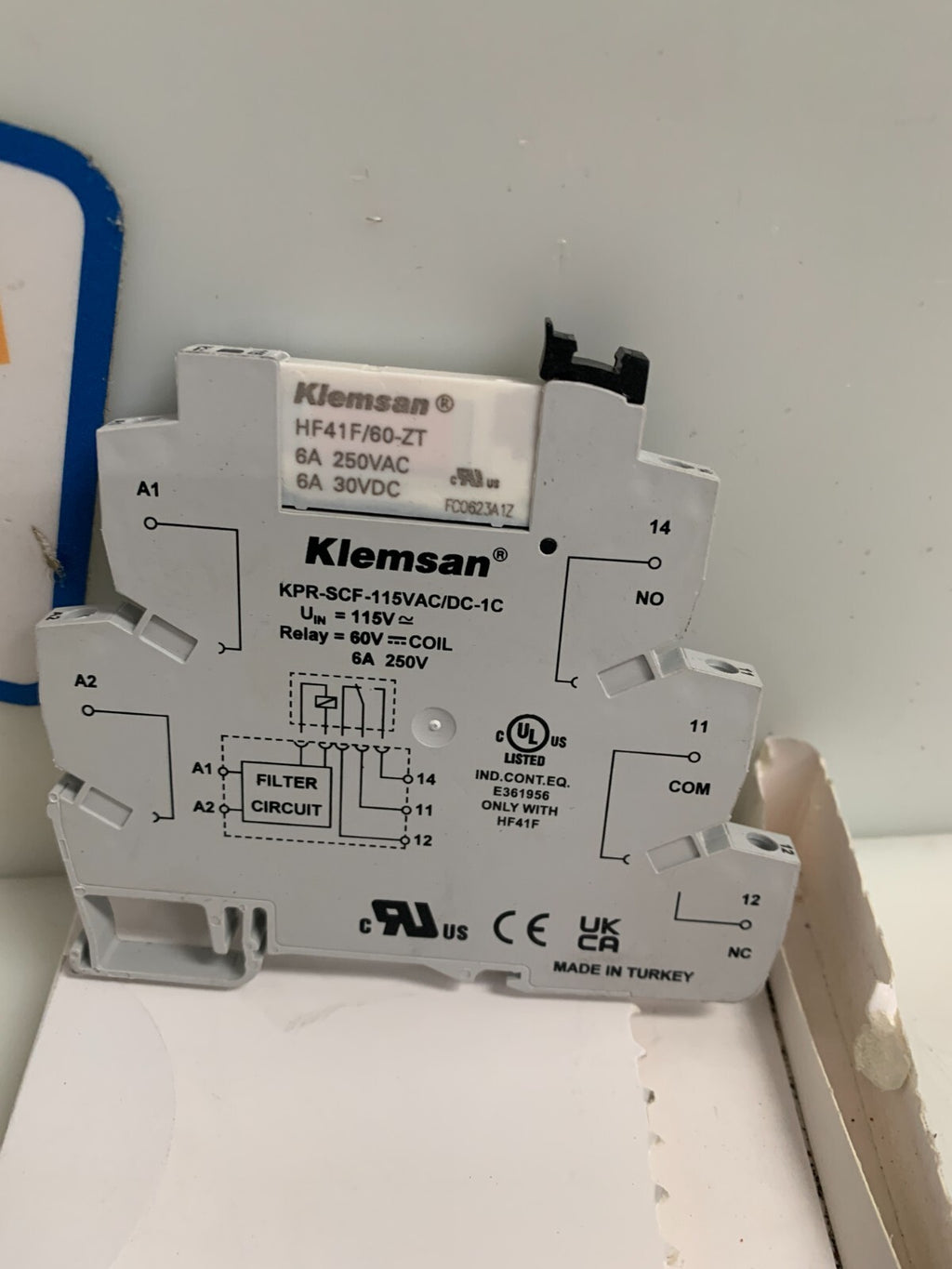 KLEMSAN  Interface Relay Module  KPR-SCF-115VAC/DC-1C  (Lot of 6)