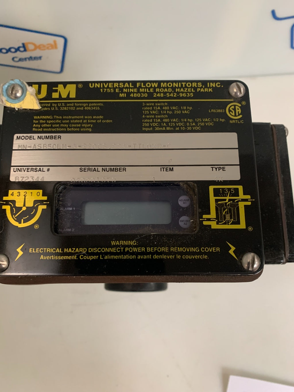 UNIVERSAL FLOW MONITORS MN-ABS50LM-6-220CS.886-TTLOXR-C