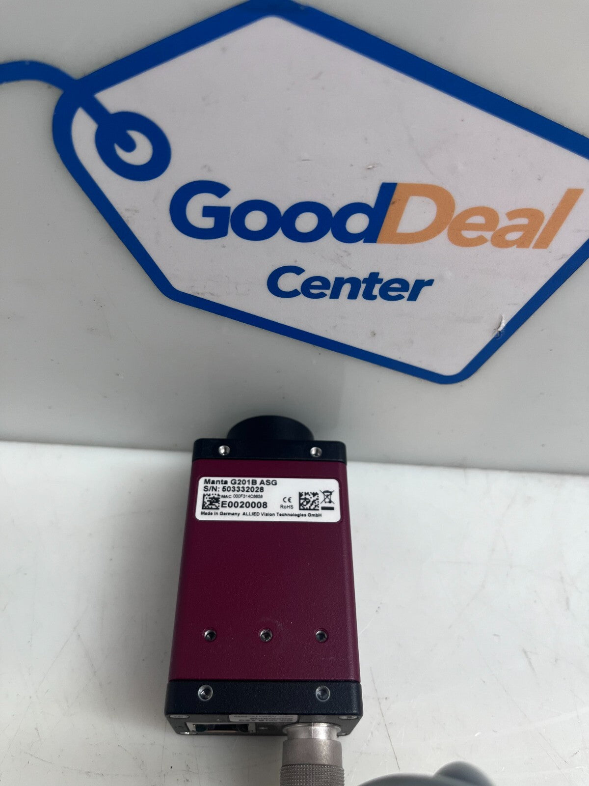 ALLIED VISION TECH.  MANTA G201B ASG Smart Industrial Camera w/Cable E00200080