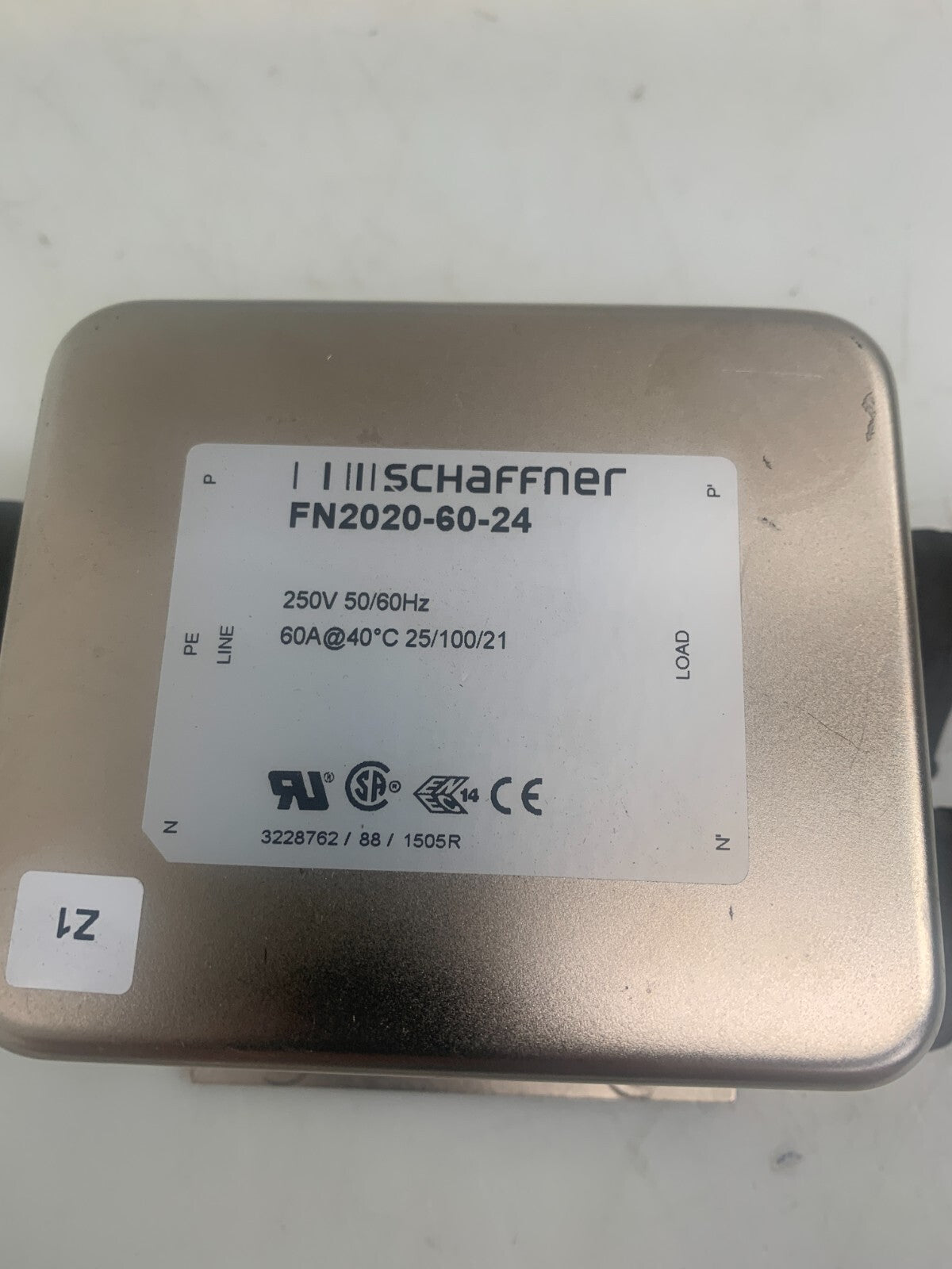 SCHAFFNER FN2020-60-24 Power Line Filter
