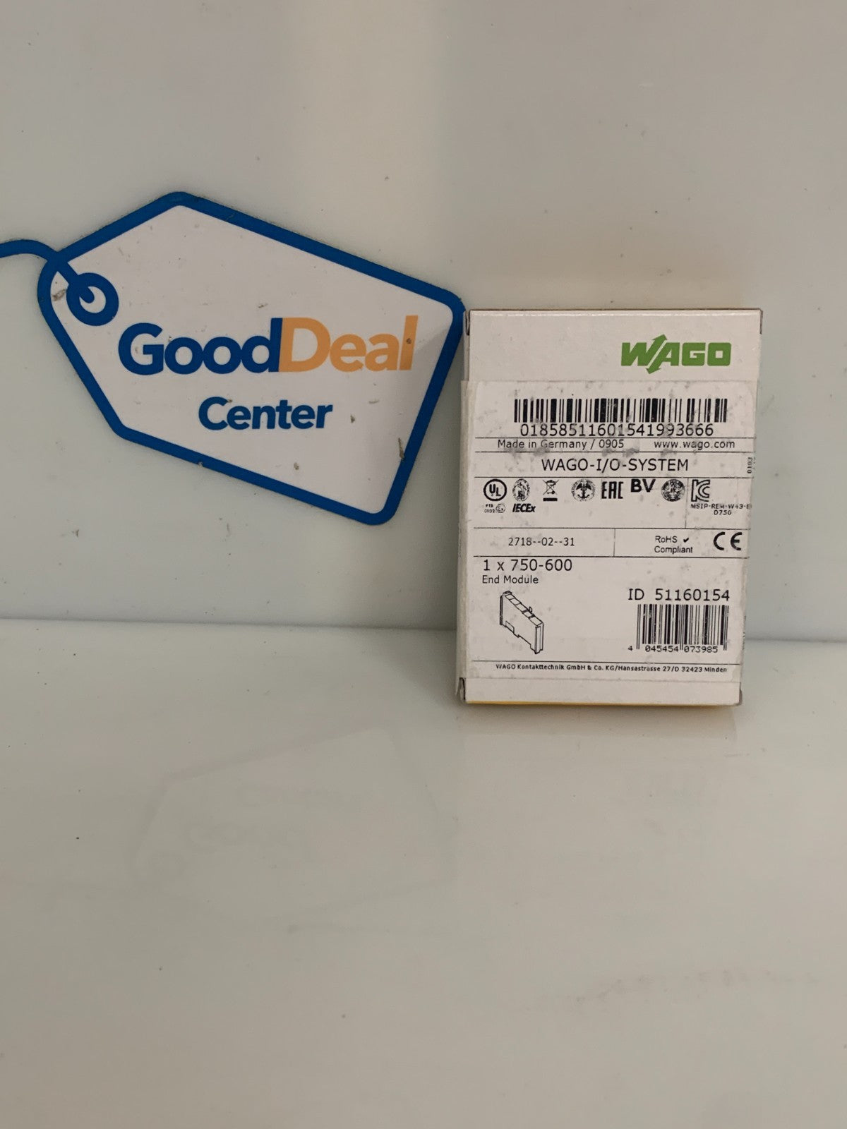 WAGO END MODULE ID 750-600 #511 60154 I/O SYSTEM0