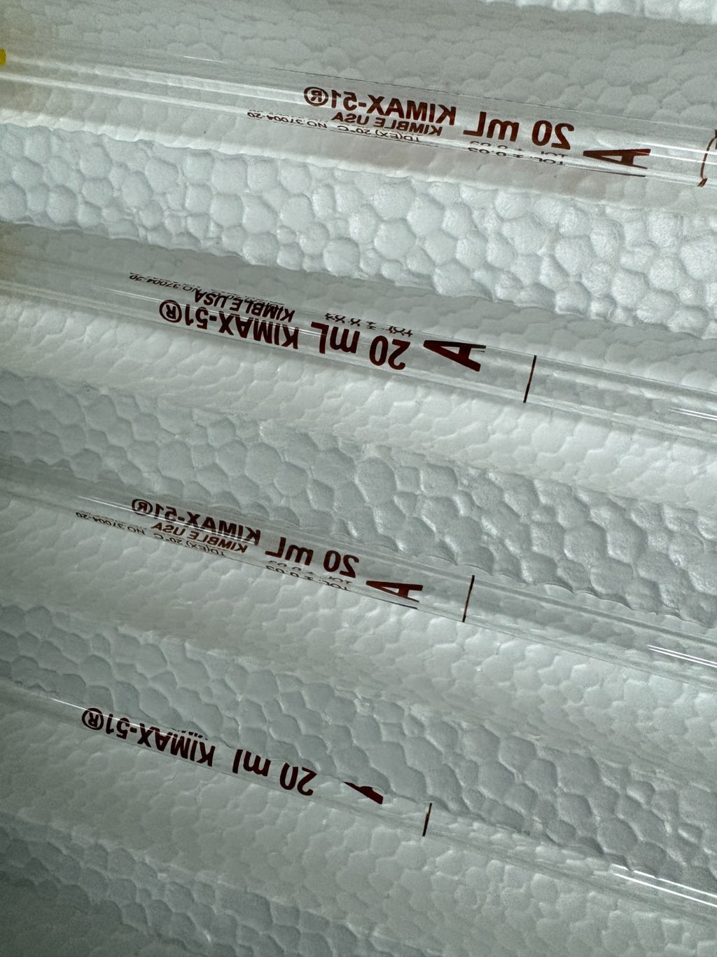 KIMBLE GLASS 20ML VOLUMETRIC PIPET 9370040011 (37004-20) BOX OF 12