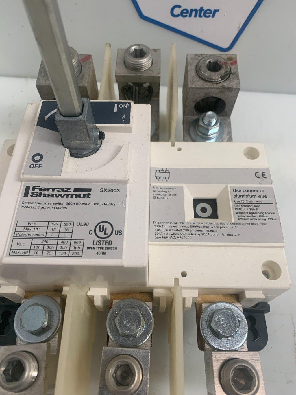 FERRAZ SHAWMUT SIRCO General Purpose Switch 200A 600V SX20031
