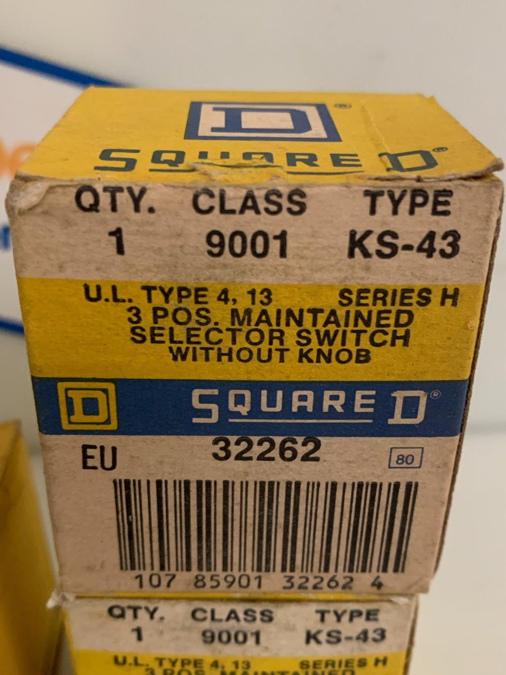LOT OF 5 SQUARE D 3 POS SELECTOR SWITCH KS-43 322622