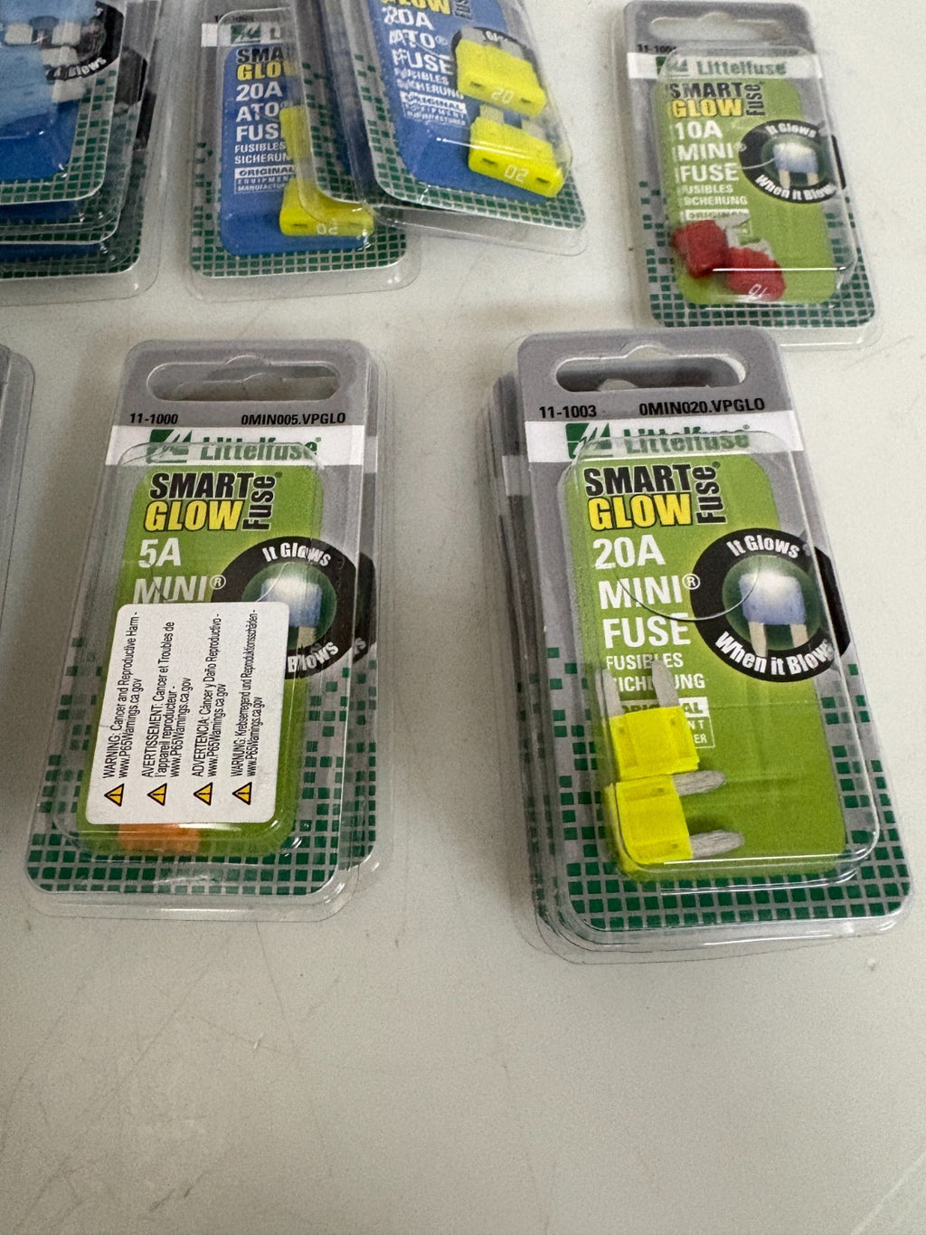 MIX LOT OF 21 LITTELFUSE SMART GLOW FUSE PACK OF 2