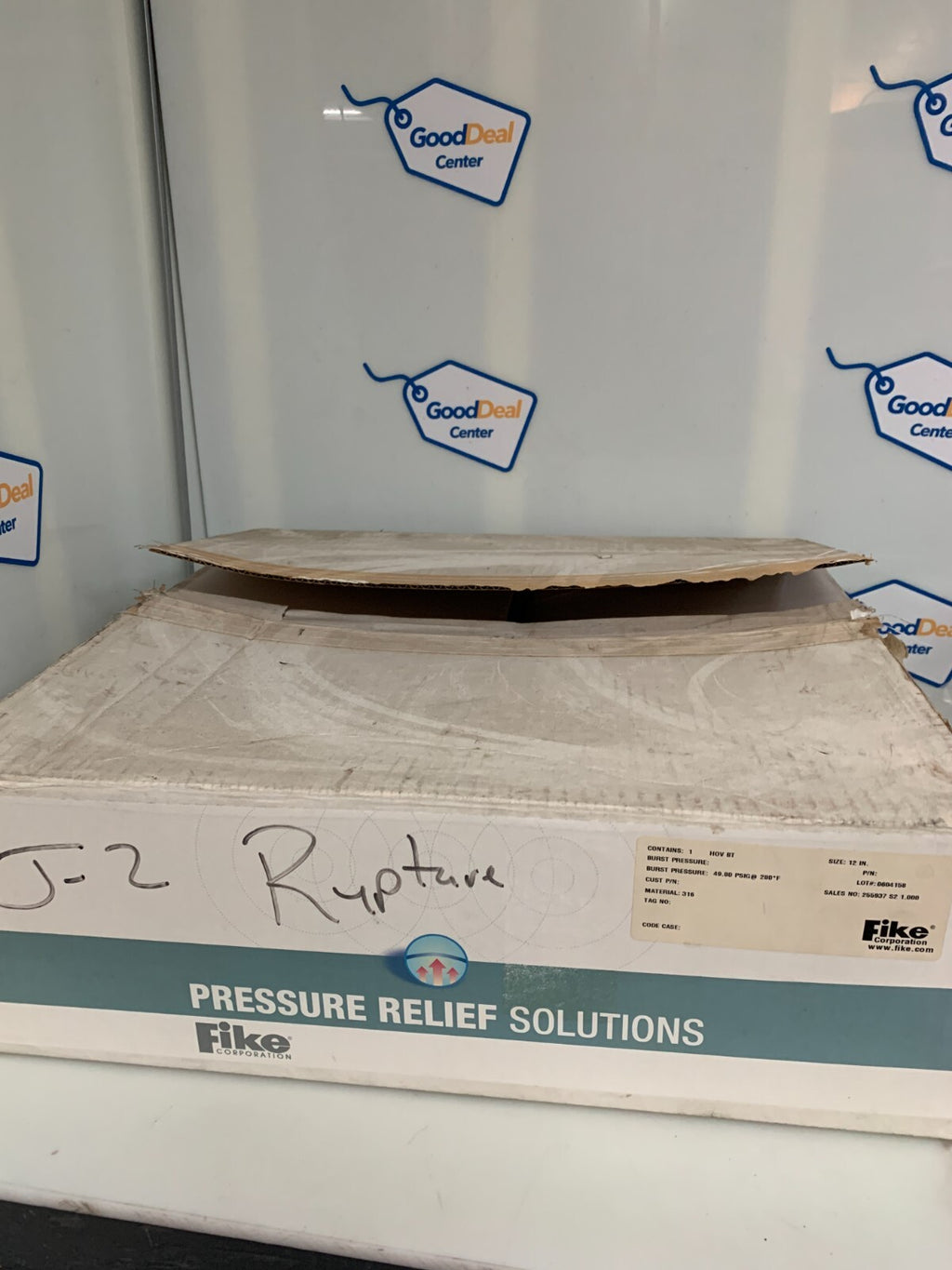 FIKE RUPTURE DISC 12" 49.80 PSI HOV BT 316